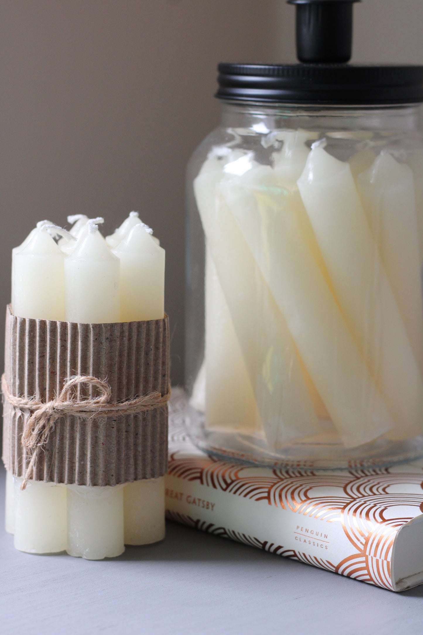 CANDLE STORAGE JAR - BLACK