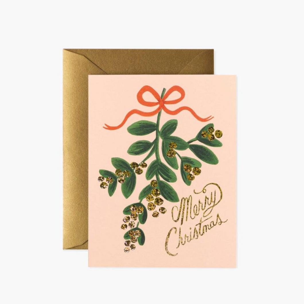 MISTLETOE CHRISTMAS CARD