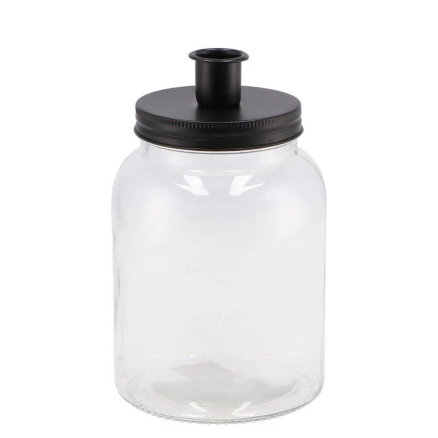 CANDLE STORAGE JAR - BLACK