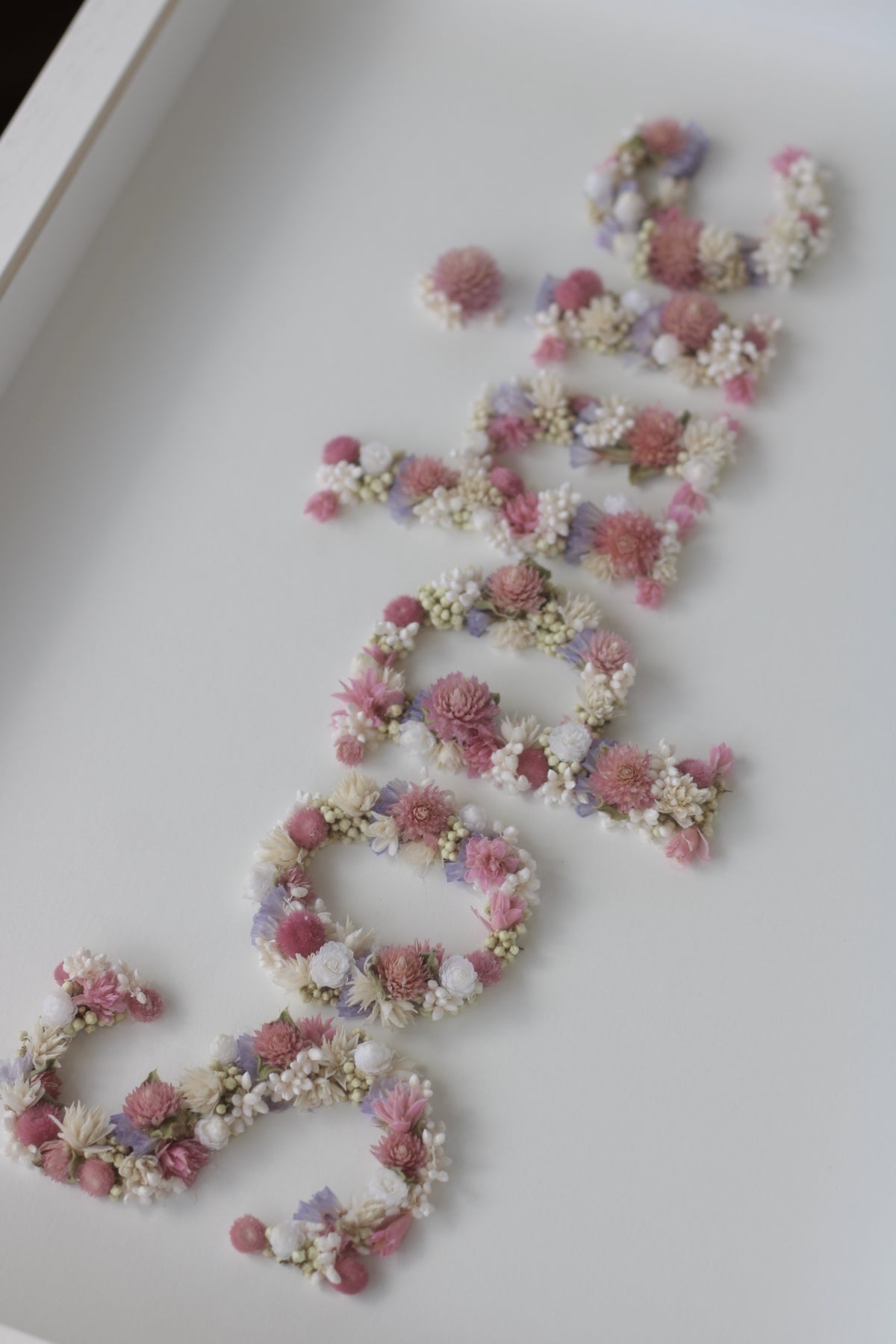 PERSONALISED FLORAL FRAME