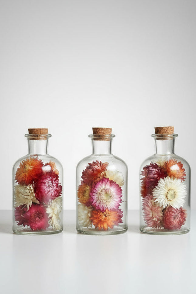 DRIED FLOWER CANDLE BOTTLE