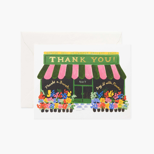 FLOWER SHOP THANK YOU CARD