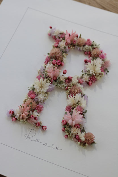 PERSONALISED FLORAL FRAME -35x35cm