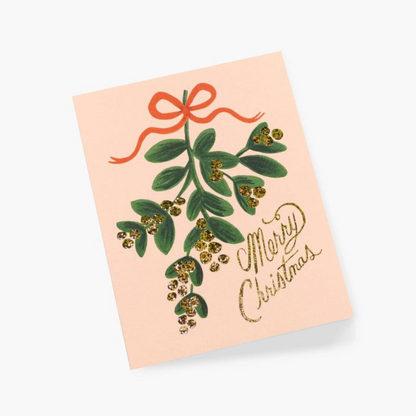 MISTLETOE CHRISTMAS CARD