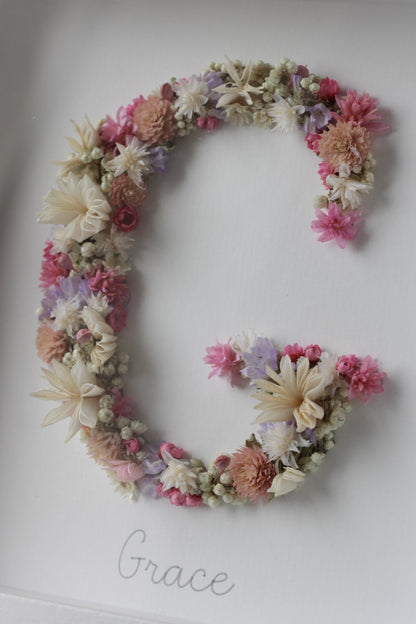 PERSONALISED FLORAL FRAME -35x35cm