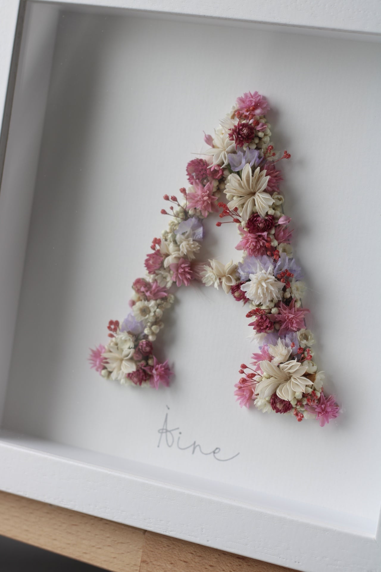 PERSONALISED FLORAL FRAME - 24x24 CM