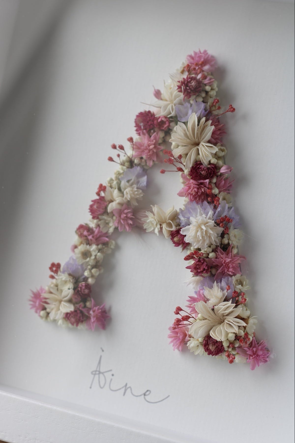 PERSONALISED FLORAL FRAME -35x35cm