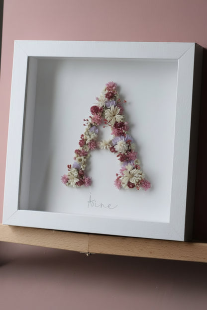 PERSONALISED FLORAL FRAME - 24x24 CM