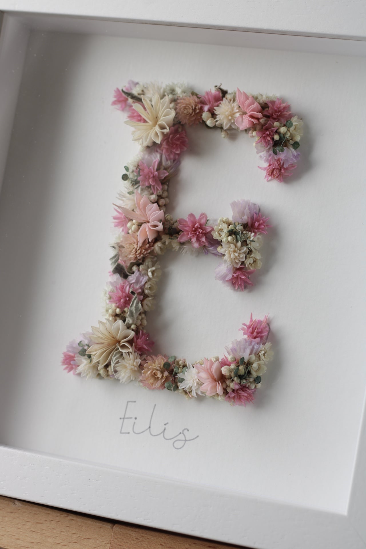 PERSONALISED FLORAL FRAME - 24x24 CM