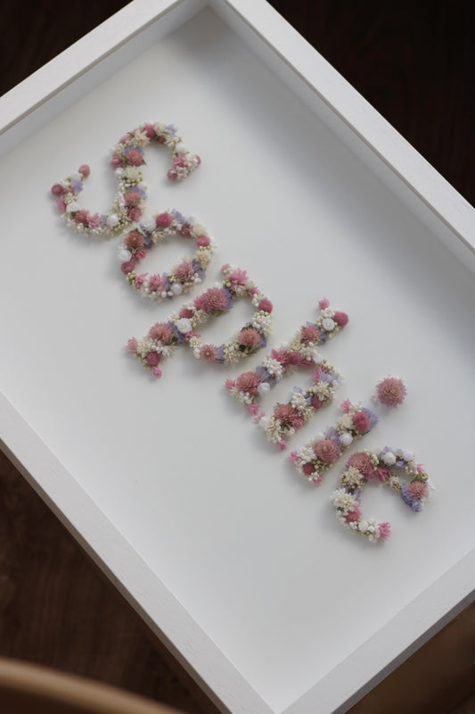 PERSONALISED FLORAL  FRAME