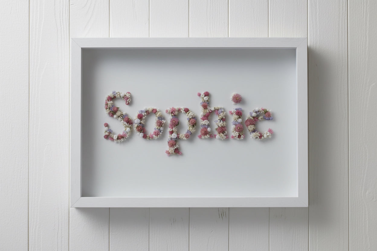 PERSONALISED FLORAL  FRAME