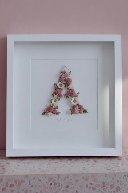 PERSONALISED FLORAL FRAME -35x35cm