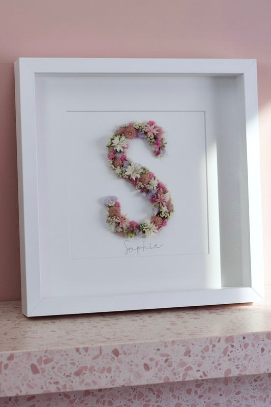 PERSONALISED FLORAL FRAME -35x35cm