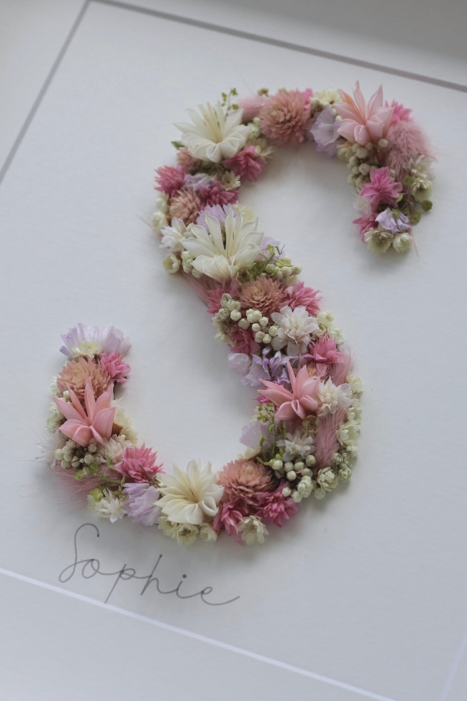 PERSONALISED FLORAL FRAME -35x35cm