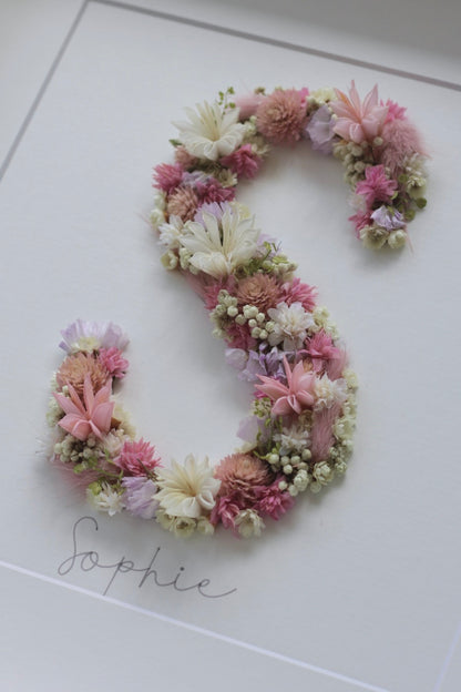 PERSONALISED FLORAL FRAME -35x35cm