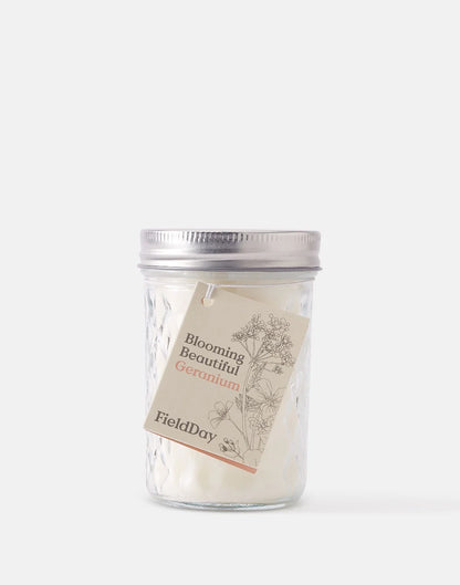 Jam Jar Geranium Vegetable Soy Wax Candle