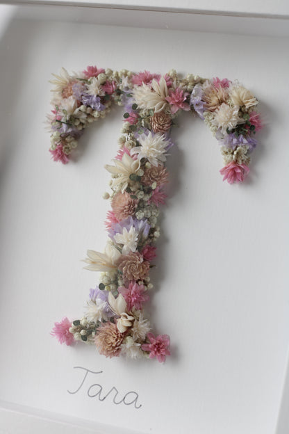 PERSONALISED FLORAL FRAME - 24x24 CM